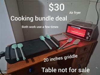 Cooking bundle air fryer toaster oven and a 20 inches griddle