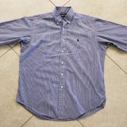 Men's Ralph Lauren Yarmouth Dress Shirt Size 15.5-34/33 Blue