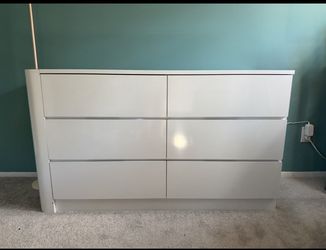 White 6-Drawer Dresser – Modern/Minimalist – $100 OBO