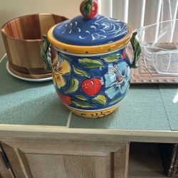 Amalfi Hand Painted Potato Amani Cookie Jar