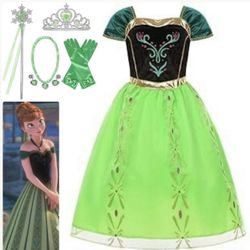 Princess Anna Fancy Light Up Dress And Accessories 