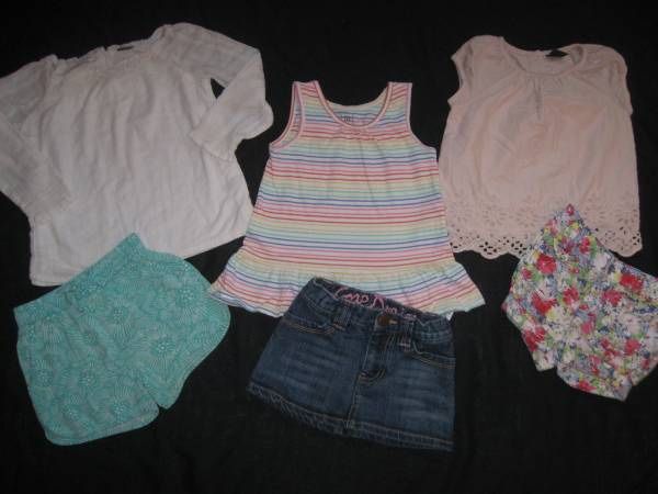 Baby Gap Girls 2T Summer Clothes Outfit Lot Shirts Shorts Skirt