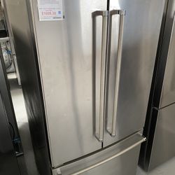 KitchenAid Stainless Steel 22 Cu. Ft. 33” Width Standard Depth French Door Refrigerator With Interior Dispense