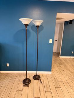 Torchiere Floor Lamps Set of 2