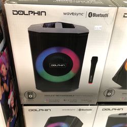 DOLPHIN 8” BLUETOOTH SPEAKER WITH A WIRELESS MICROPHONE 