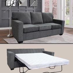 Dark Grey Arm Queen Sofa Sleeper w/ Mattress 👍FREE FINANCING AVAILABLE❗NO CREDIT CHECK❗ 