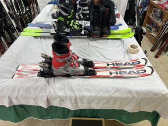 Kids Head Ski Package With Boots And Bindings 