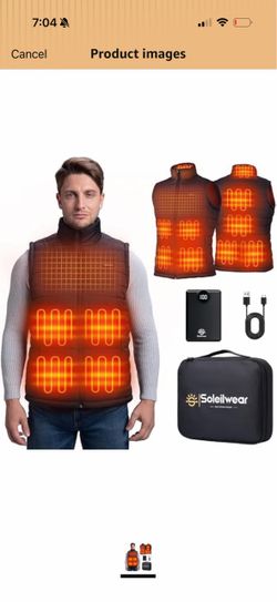 Heating vest for men