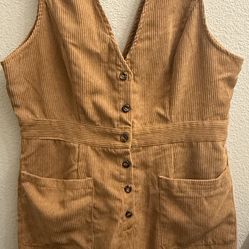 Corduroy Pinafore Dress XL