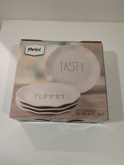 Parini 4 Pc Ceramic 10 Inch Dinner plates