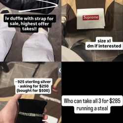 bracelet/duffle/hoodie bundle