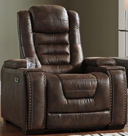 Ashley Furniture Game Zone Power Recliner With Power Adj Headrest