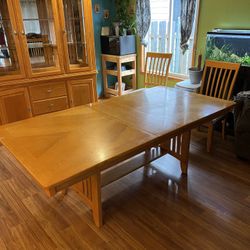 Premium Dinning Table And Matching Display Cabinet