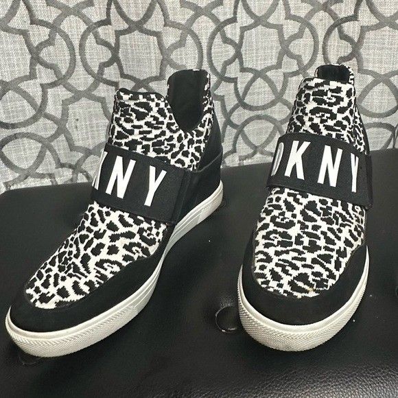 NEW DNKY Wedge Slip On Shoes