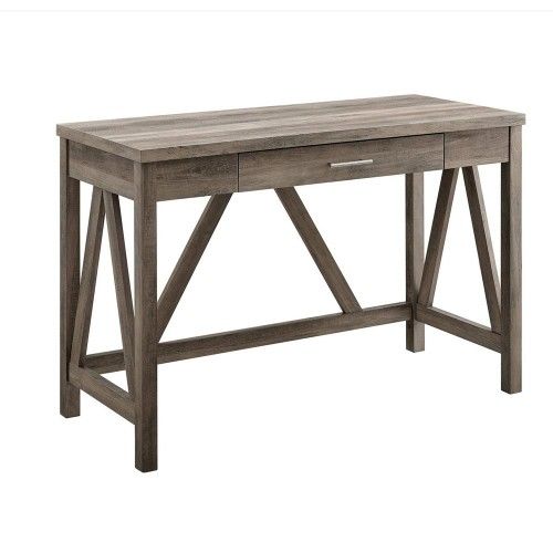 Gray Wash New Desk With Drawer