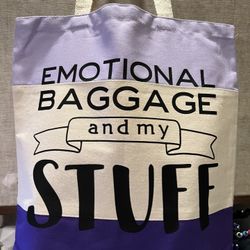 Emotional Baggage tote bag W/personalization 
