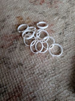 12 plastic shower curtain rings