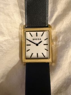 Breda Square Face Watch Gold and Black