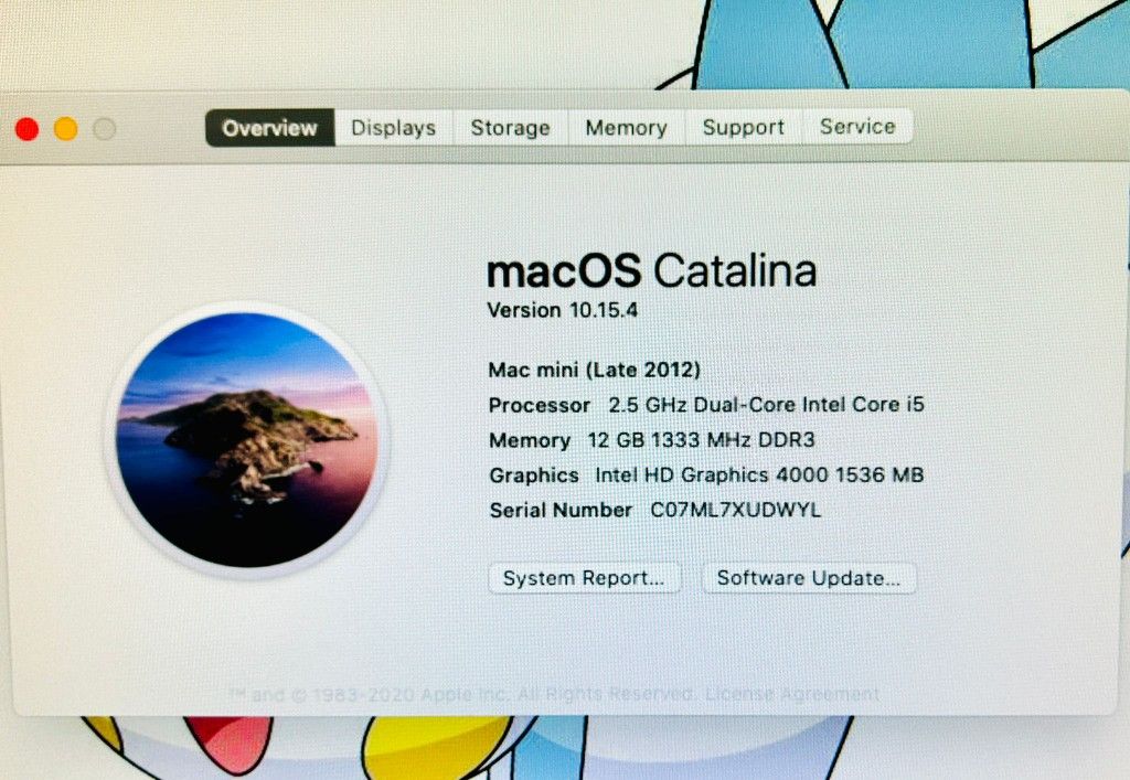 Apple Mac Mini Late 2012 2.5Ghz i5 12GB 500GB OS CATALINA Audio Recording 🎶