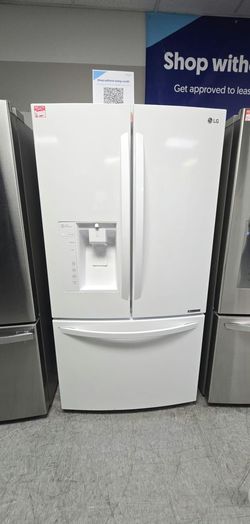 LG French Door Fridge – White, Ice & Water, 36in