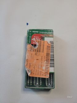 SPAX construction screws, specifically #14 size with a 4-3/4 inch length