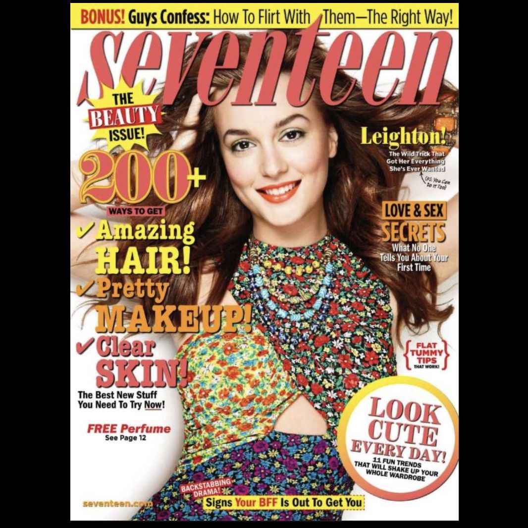 Seventeen Magazine Leighton Meester Beauty Issue Love Sex Secrets February 2011  The product is a February 2011 issue of Seventeen Magazine featuring 