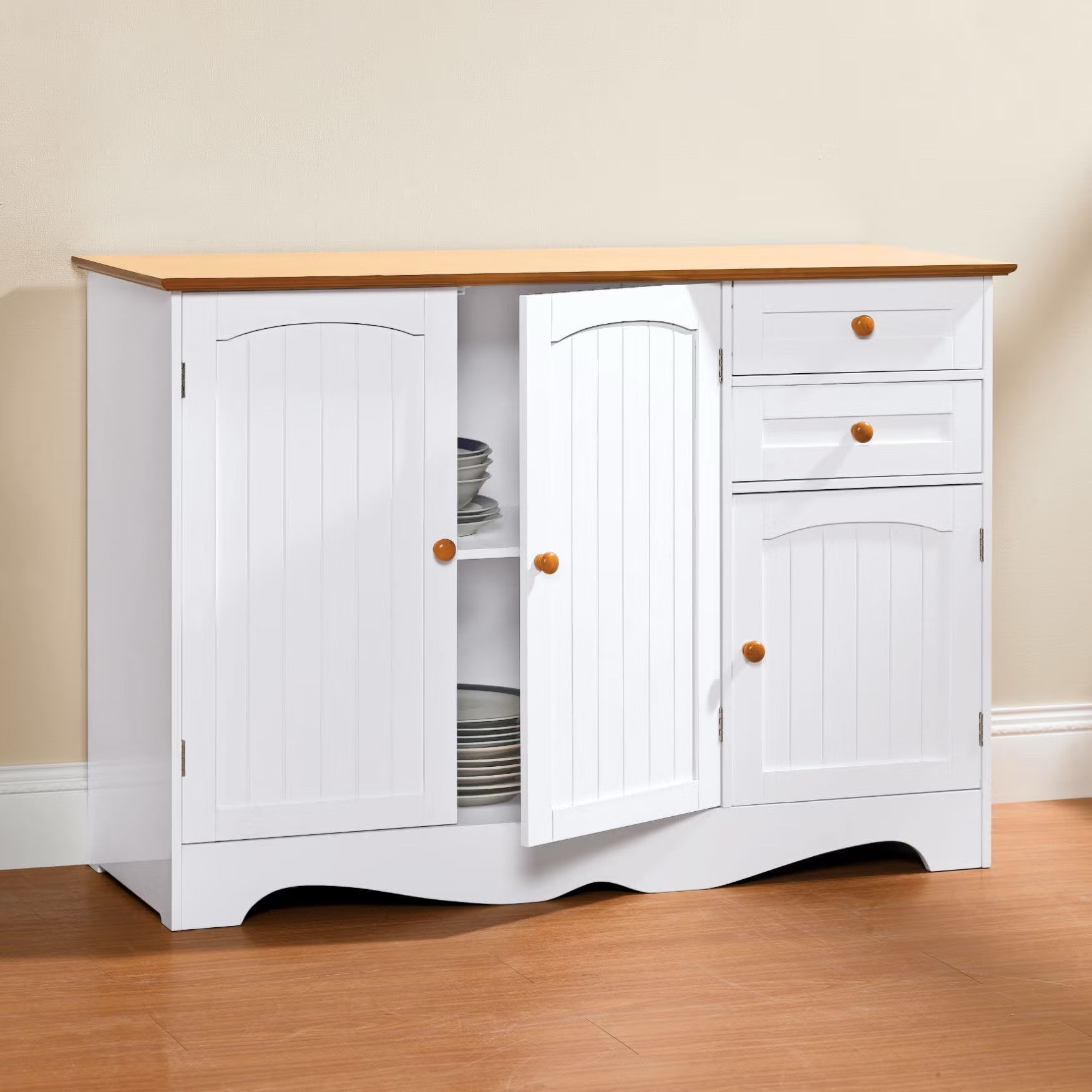 Country Kitchen White Buffet