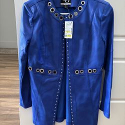 New LG Royal Blue Suede Jacket