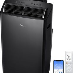 NEW 12,000 BTU Portable Air Conditioner High Efficiency Ultra Quiet Cools up to 450 Sq. Ft., Use Alexa/Google apps, w Remote
& Window Kit