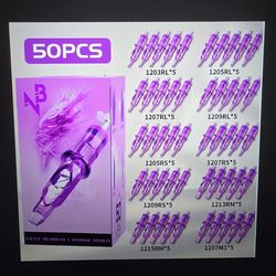 50 pack tattoo tattooing needles mixed NEW