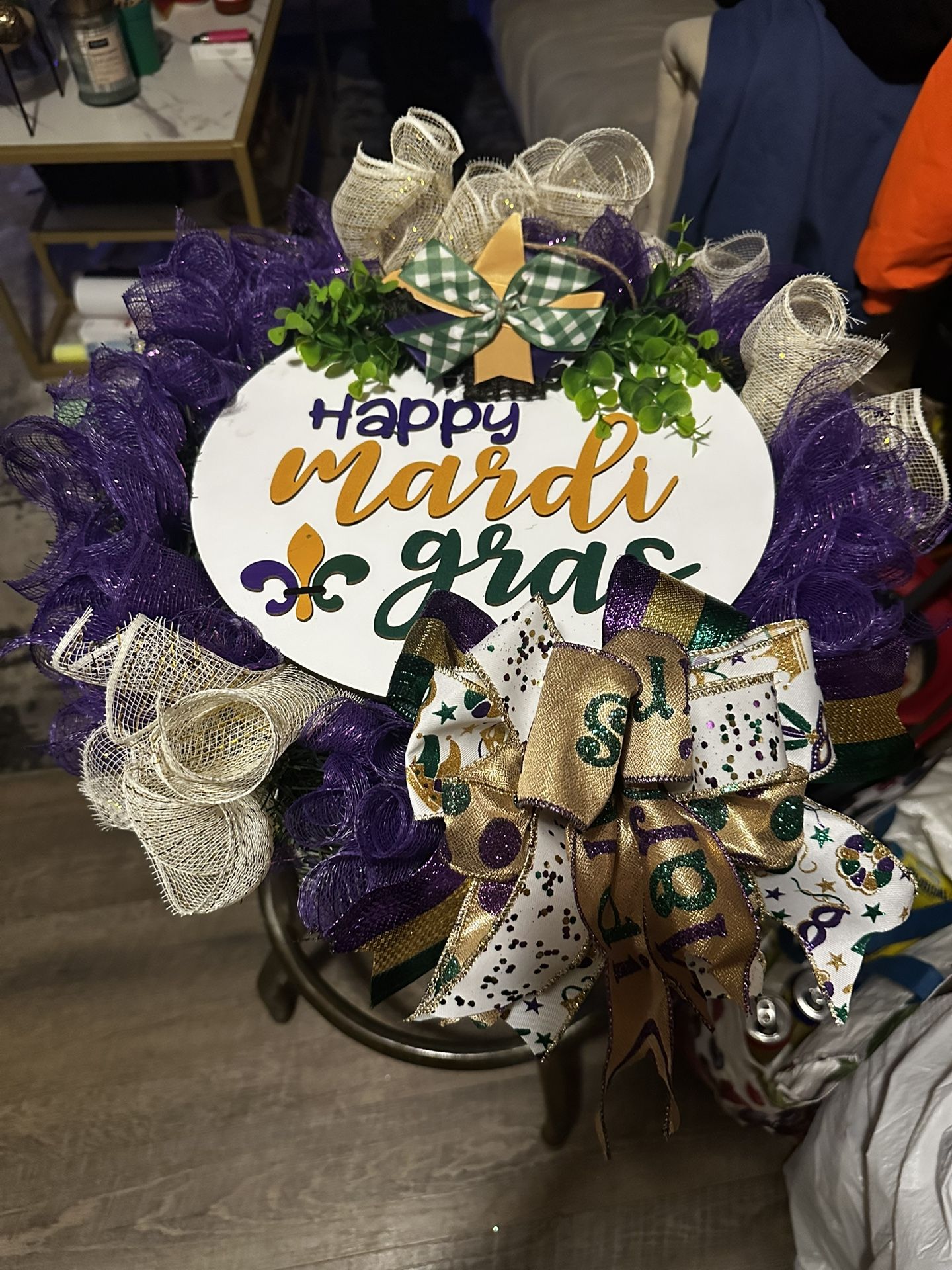 Mardi Gras Wreath