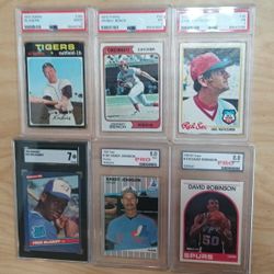 Any Graded Sportscard In Picture $10 Each Baseball  basketball