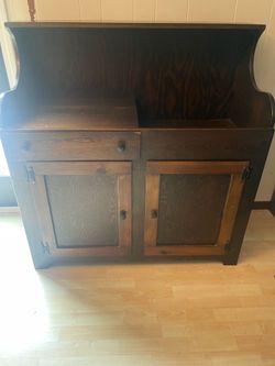 Rustic dry sink cabinet