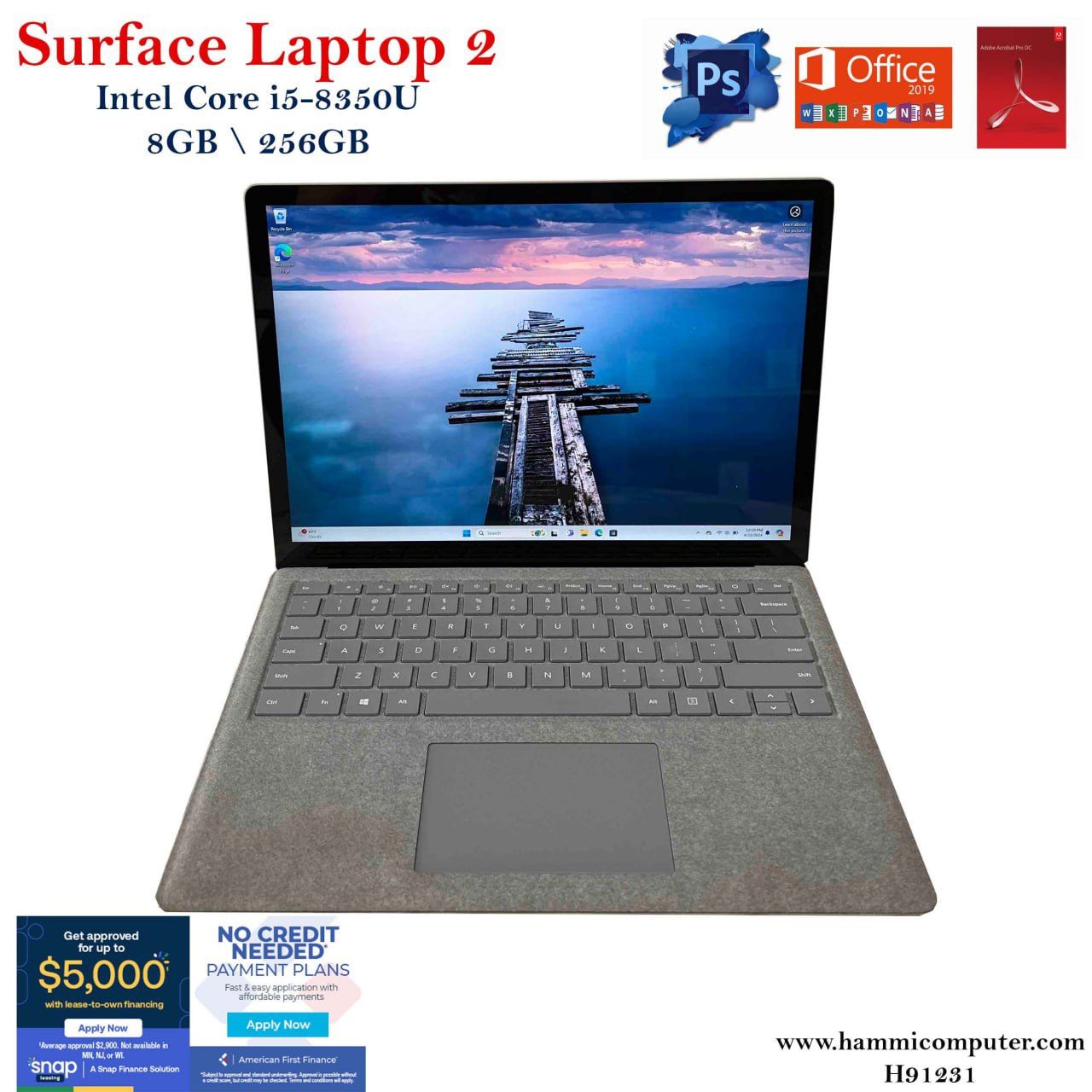 Surface Laptop 2, Intel core i5, 8GB, 256GB "H91231"