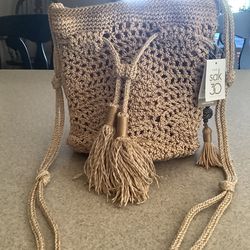 Sak Crochet Mini Drawstring Crossbody
