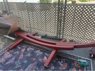 Wood hammock stand