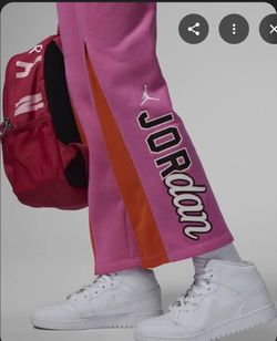 Jordan Kids Pink Pack Fleece Pants (Pinksicle) Girl's Casual Pants NWT 8-10yrs