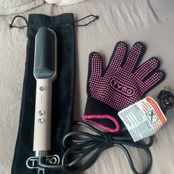 TYMO Ring Pink Hair Straightener With a Glove And Travel Bag