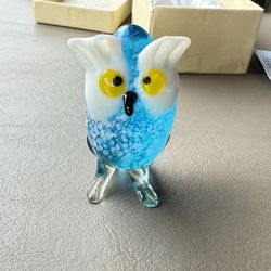 Collectible Pier 1 Imports Owl Glass Figurine 3” Retired
