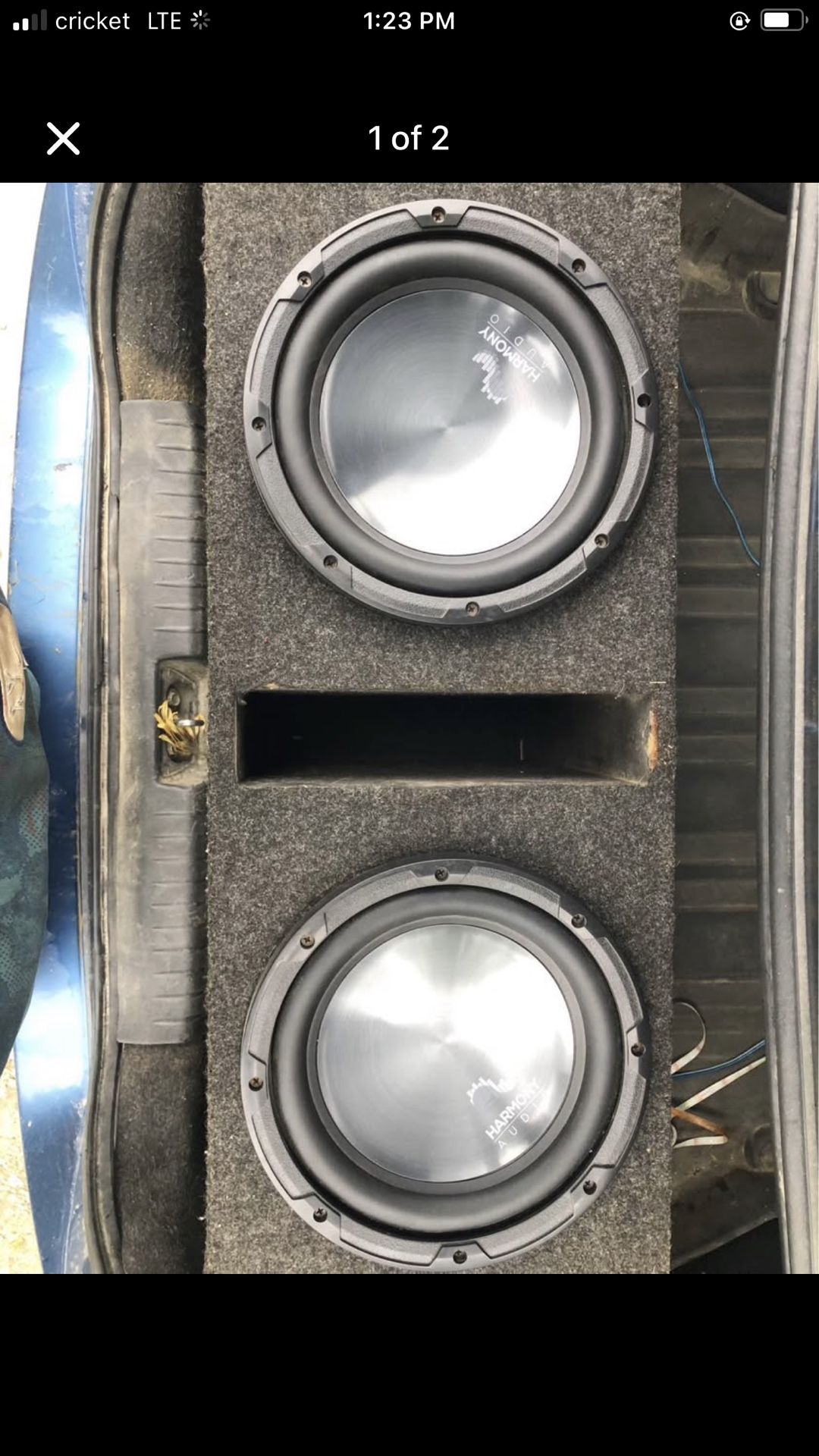 (2) 10s Harmony audio & Alpine Amp