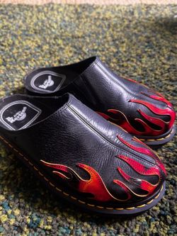 Dr. Martens Flame Leather Clogs