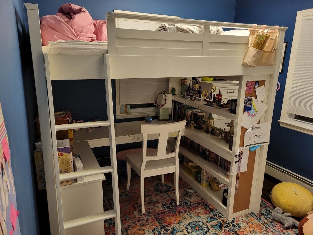 Pottery Barn Loft Bed Desk Set