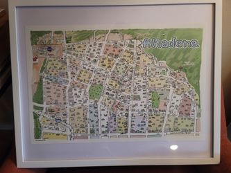Framed Altadena Map