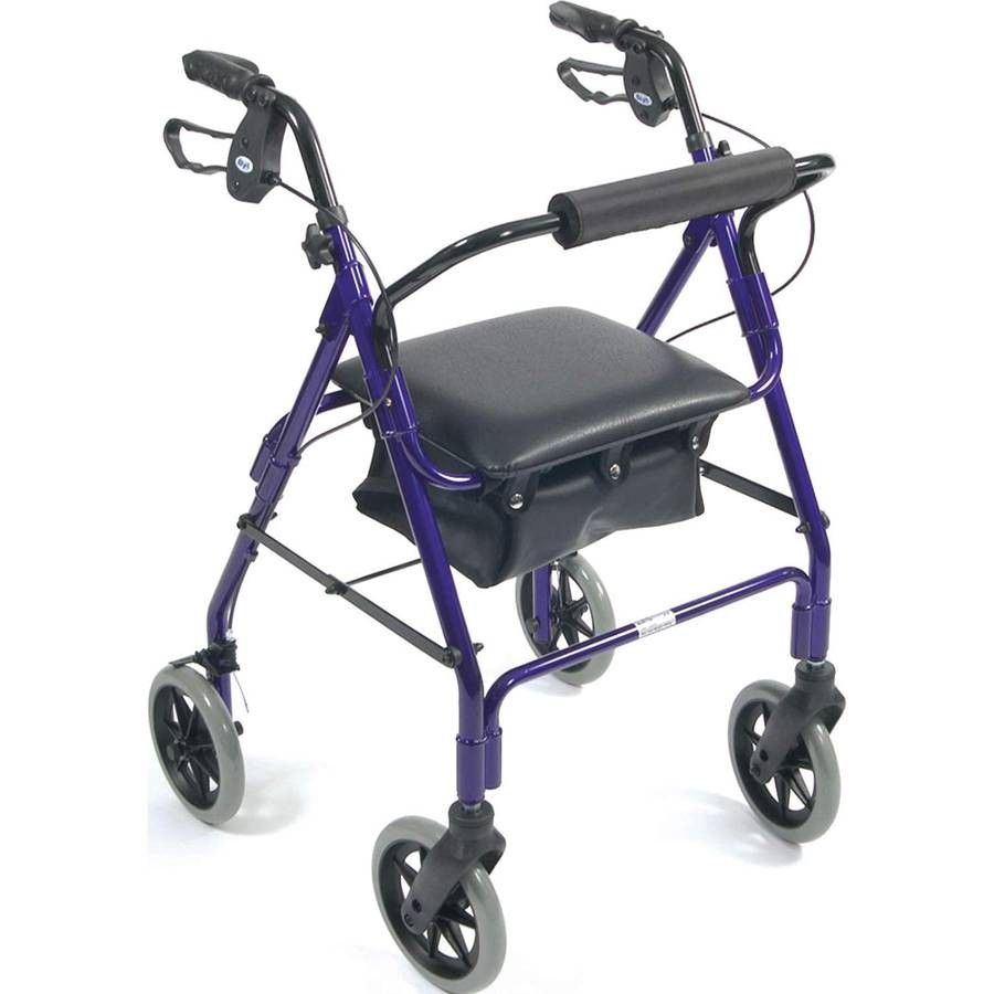 DAYS LIGHTWEIGHT ALUMINUM ROLLATOR, ADJUSTABLE ROLLING WALKER WITH SEAT FOR ELDERLY & DISABLED WALKING STABILIZER 364LB CAPACITY 303379