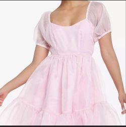 Sweet Society Pink Organza Dress Hot Topic sz small