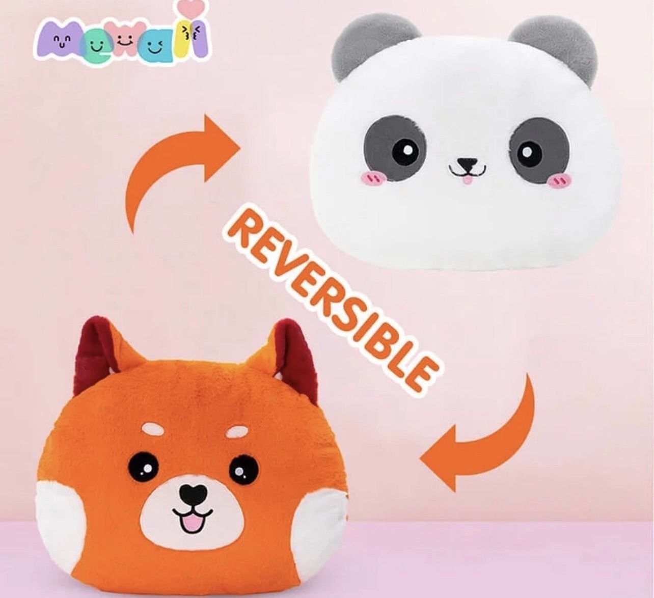 MeWaii® Reversible Plush Red Panda Plush Pillow Stuffed Animals Squishy