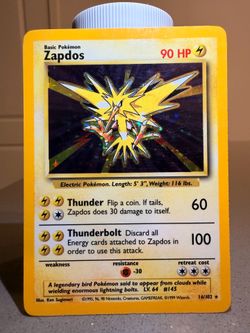 Zapdos Base Set Holo LP 16/102 Pokemon TCG