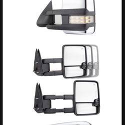 99-2006 Silverado, Sierra, Tahoe, Yukon, Suburban, Avalanche Electric LED RETRACTABLE mirrors NEW IN BOX /ESPEJOS  NUEVOS CAMIONETAS CHEVY-GMC