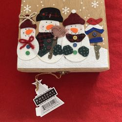 Holiday Treasures Set of 5 Christmas Tree Ornaments & Custom Hand-Crafted Gift Box (2 available)