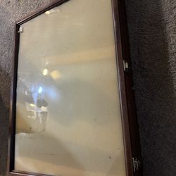enterprises Hinged Display Case Made in the USA Cherry 35”
